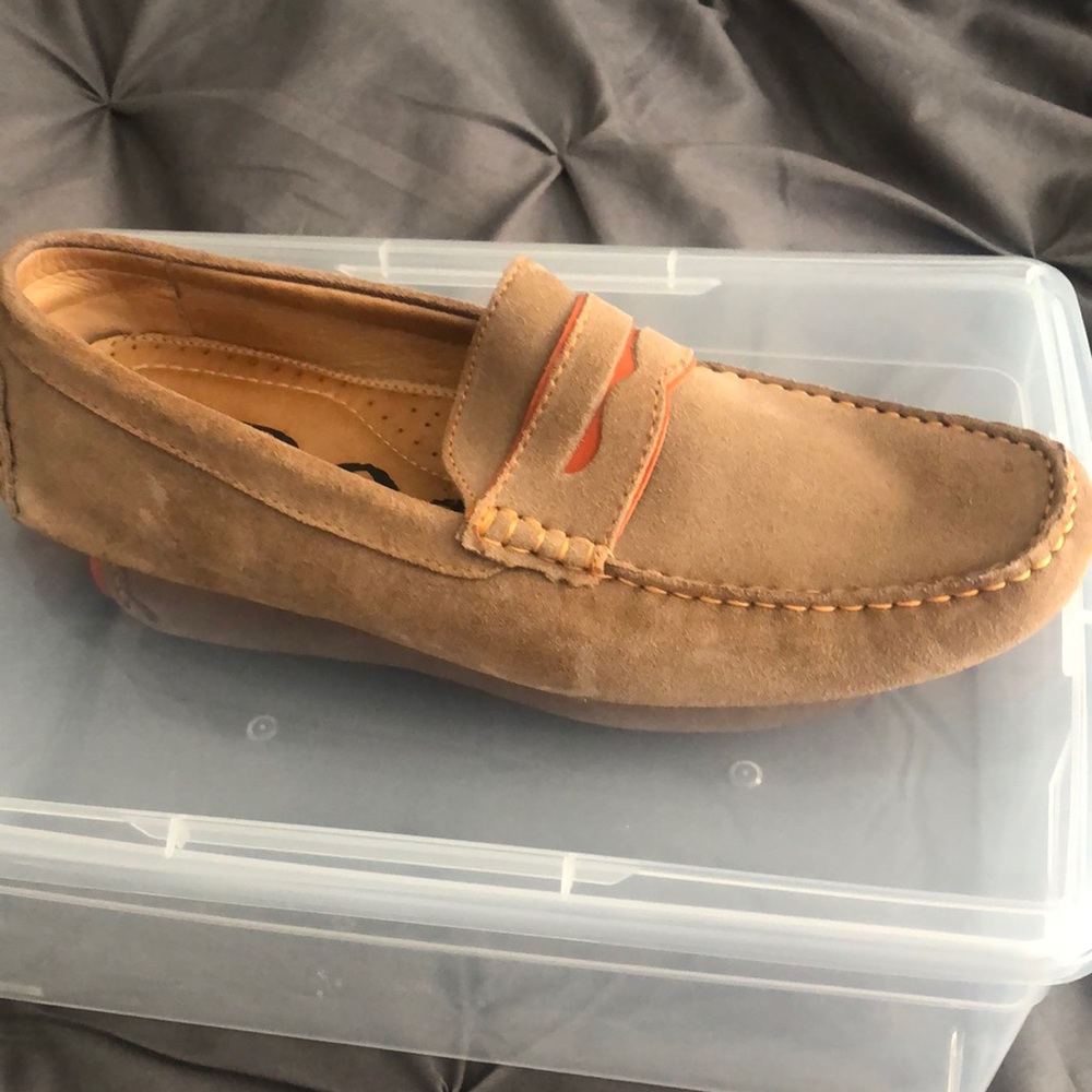 Mens tan driver shoe
